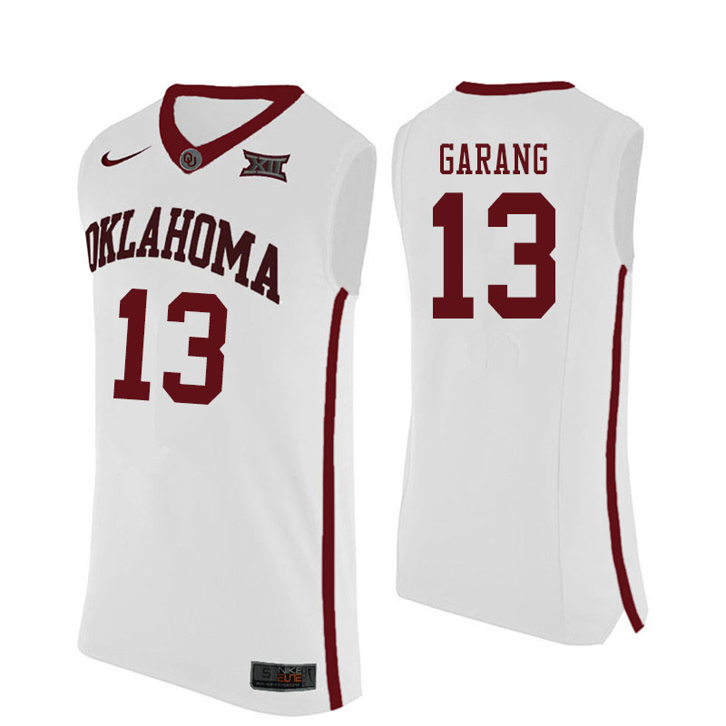 Oklahoma Sooners #13 Anyang Garang College Basketball Jerseys Sale-White